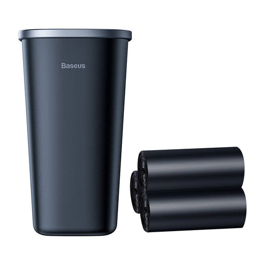 Baseus Dust-free Vehicle-mounted Trash Can（Trash Bag 3 roll/90）Black_0