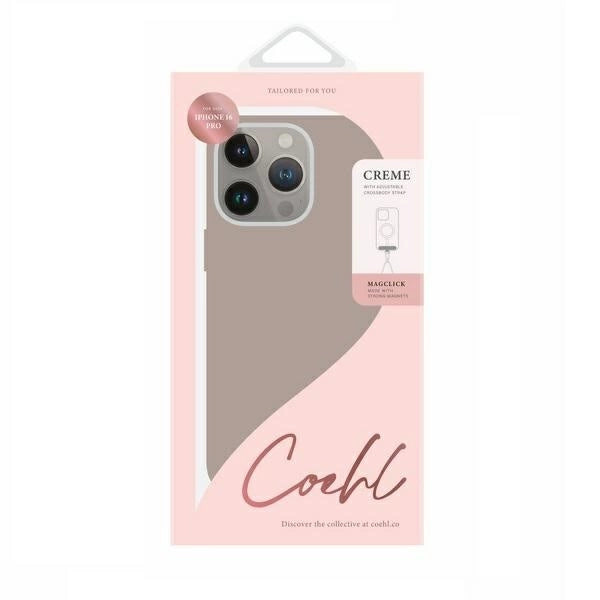 Uniq Coehl Creme iPhone 16 Pro 6.3" Magnetic Charging case gray/taupe gray_4