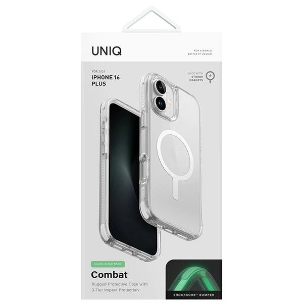 Uniq Combat iPhone 16 Pro 6.3" Magclick Charging case white/lume white_3