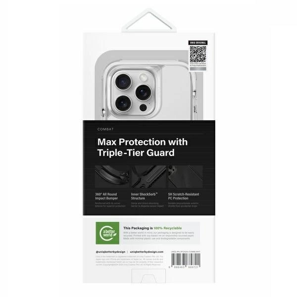 Uniq Combat iPhone 16 Pro 6.3" Magclick Charging case white/lume white_5