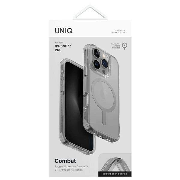 Uniq Combat iPhone 16 Pro 6.3" Magclick Charging case gray/stone gray_3