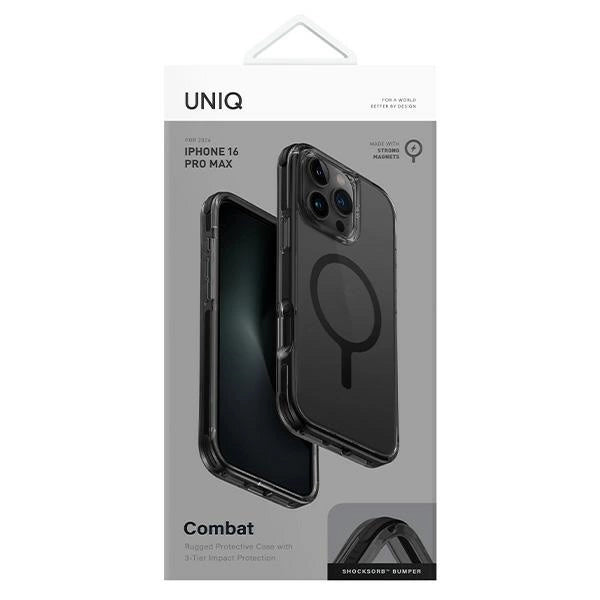 Uniq Combat iPhone 16 Pro Max 6.9" case Magclick Charging black/carbon black_3