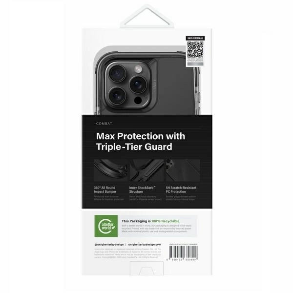 Uniq Combat iPhone 16 Pro Max 6.9" case Magclick Charging black/carbon black_4