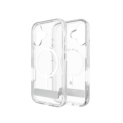 ZAGG Crystal Palace Snap Kickstand MagSafe Case for iPhone 16 - Clear_2