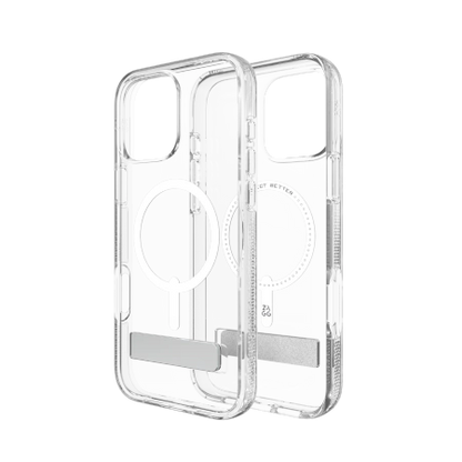 ZAGG Crystal Palace Snap Kickstand MagSafe Case with Stand for iPhone 16 Pro Max - Clear_2