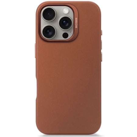 Decoded Leather Backcover case with MagSafe for iPhone 16 Pro - brown_0