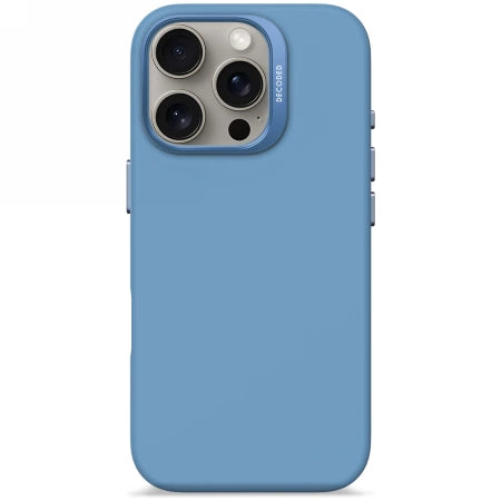 Decoded AntiMicrobial Silicone Backcover with MagSafe for iPhone 16 Pro - Blue_0