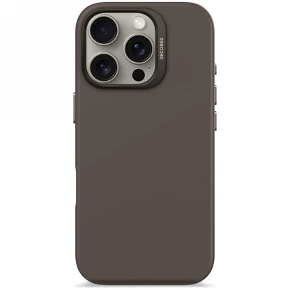 Decoded AntiMicrobial Silicone Backcover with MagSafe for iPhone 16 Pro - Dark Brown_0