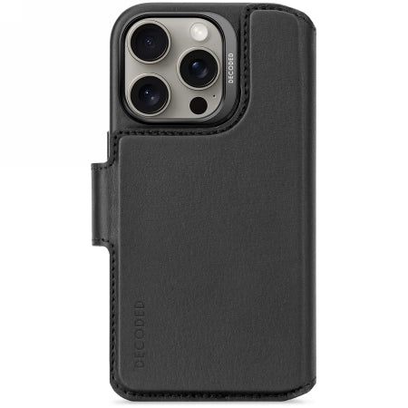 Decoded Leather Detachable Wallet MagSafe Case with Wallet for iPhone 16 Pro - Black_0