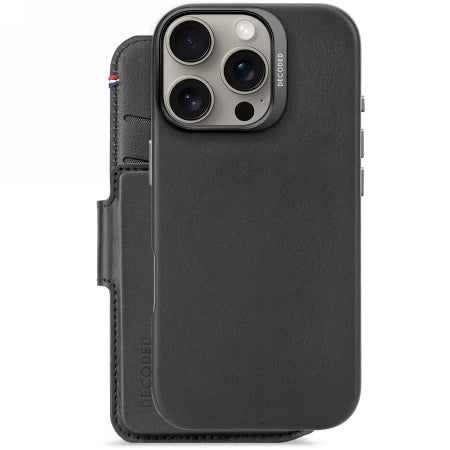 Decoded Leather Detachable Wallet MagSafe Case with Wallet for iPhone 16 Pro - Black_1