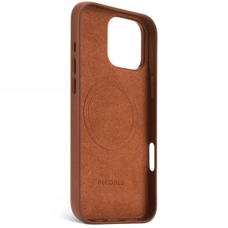 Decoded Leather Backcover case with MagSafe for iPhone 16 Pro Max - brown_1