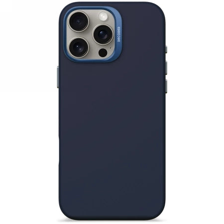 Decoded AntiMicrobial Silicone Backcover Case with MagSafe for iPhone 16 Pro Max - Navy Blue_0
