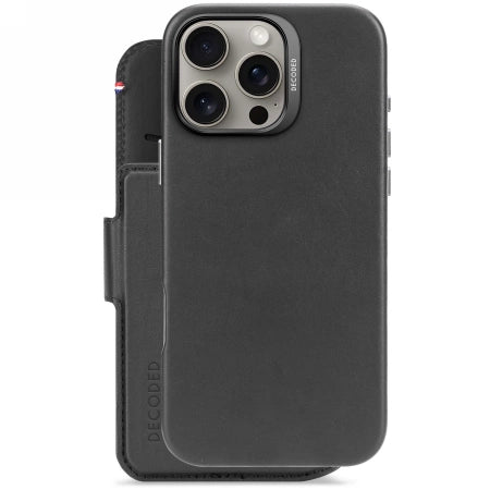 Decoded Leather Detachable Wallet MagSafe Case with Wallet for iPhone 16 Pro Max - Black_1
