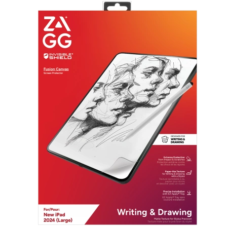 ZAGG InvisibleShield Fusion Canvas Antibacterial Protective Film Imitating Paper for iPad Air 13&quot; 2024_0