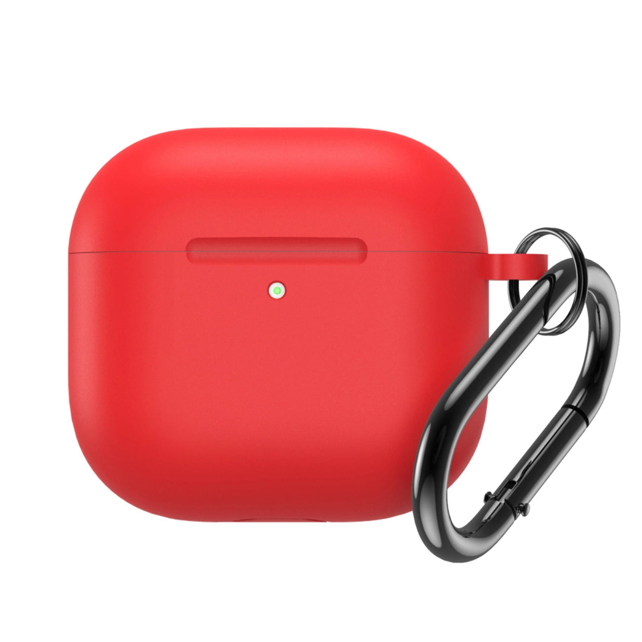Silicone Case for Airpods 4 with Carabiner - Red_0