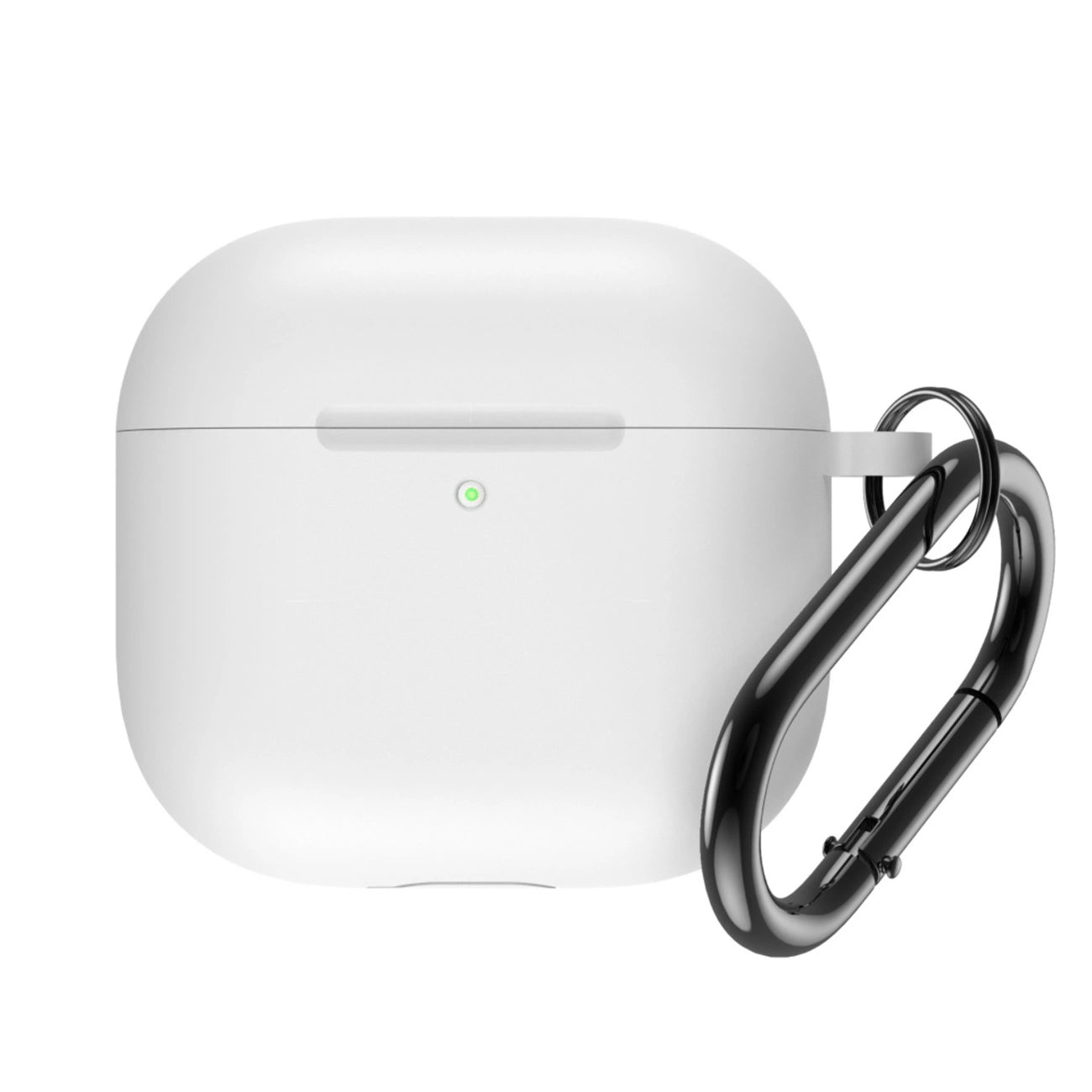 Airpods 4 Silicone Case with Carabiner - White_0