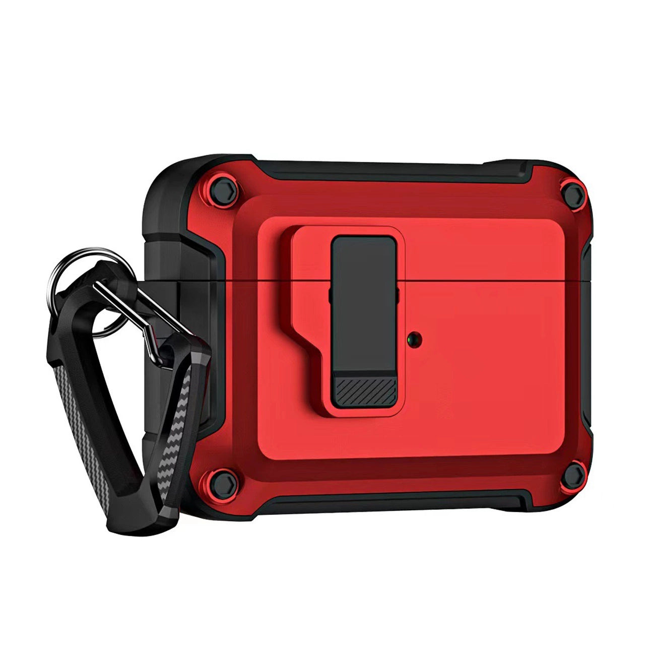 Airpods 4 Pro Armor Case with Carabiner - Red_0