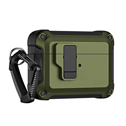 Airpods 4 Pro Armor Case with Carabiner - Green_0