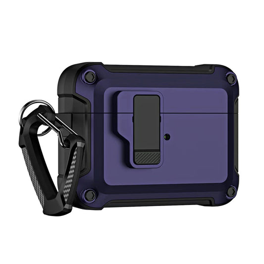 Airpods 4 Pro Armor Case with Carabiner - Purple_0