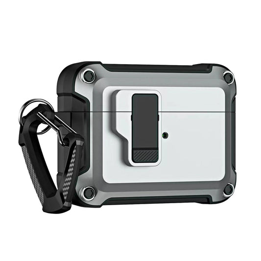Airpods 4 Pro Armor Case with Carabiner - Gray_0