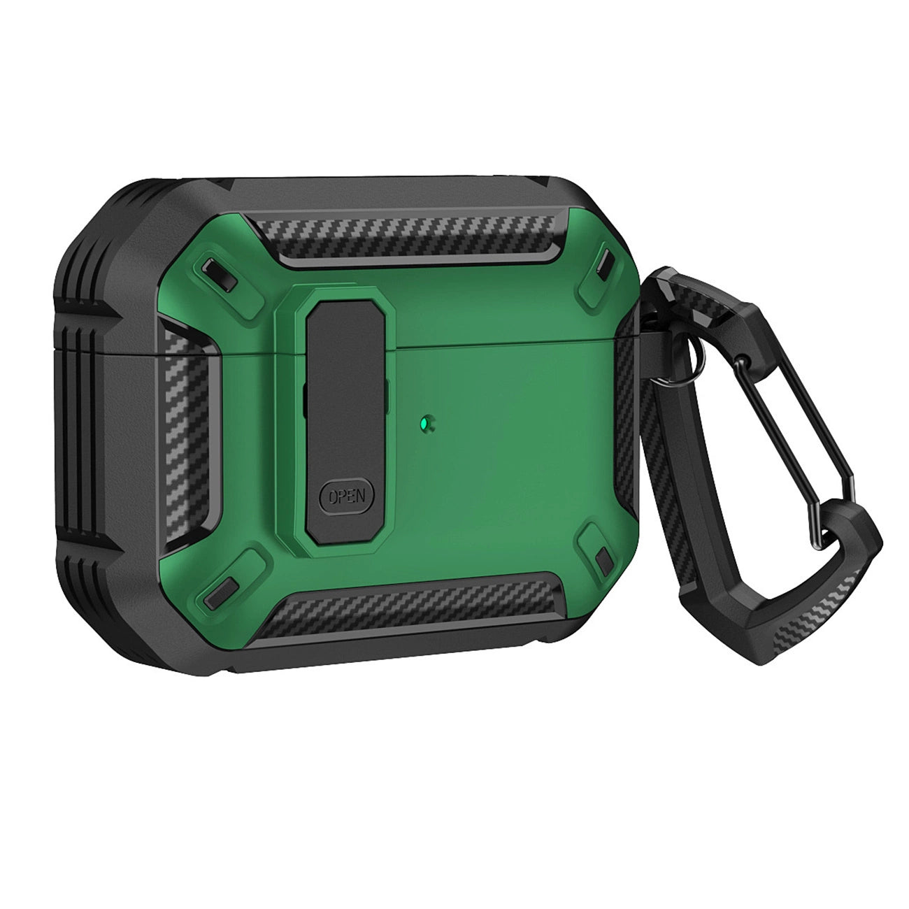 Airpods 4 Armor Case with Carabiner - Green_0
