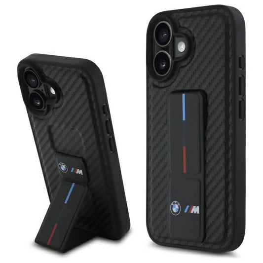BMW M Grip Stand Smooth and Carbon case for iPhone 16 - black_0