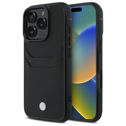 BMW Sign Leather Cardslot Case for iPhone 16 Pro Max - Black_0