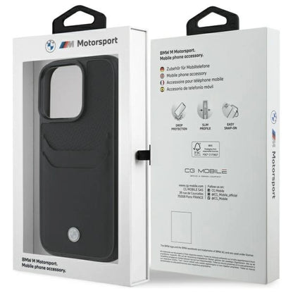 BMW Sign Leather Cardslot Case for iPhone 16 Pro Max - Black_7