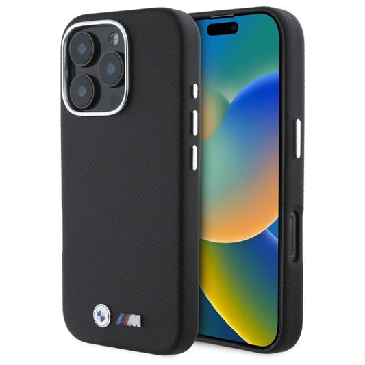BMW M Edition Kevlar Wrapped Metal iPhone 16 Pro Max Case - Black_0