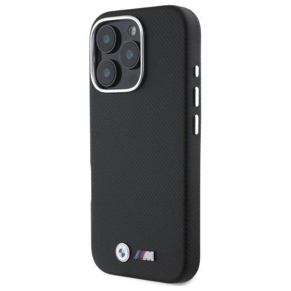 BMW M Edition Kevlar Wrapped Metal iPhone 16 Pro Max Case - Black_1