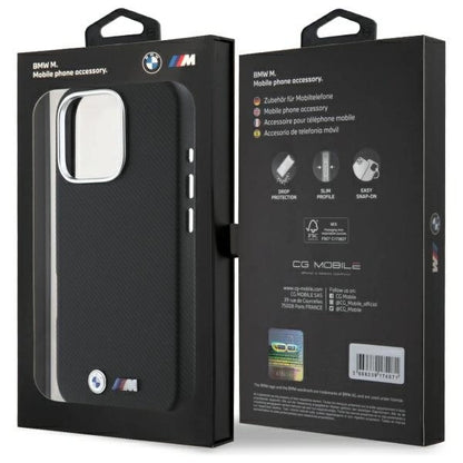 BMW M Edition Kevlar Wrapped Metal iPhone 16 Pro Max Case - Black_7