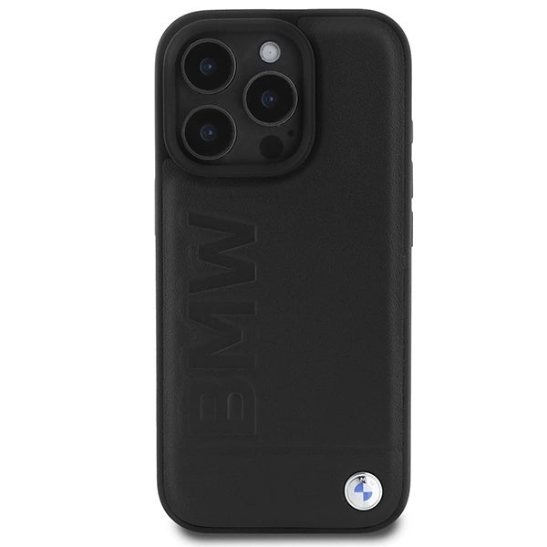 BMW Leather Hot Stamp iPhone 16 Pro Max Case - Black_2