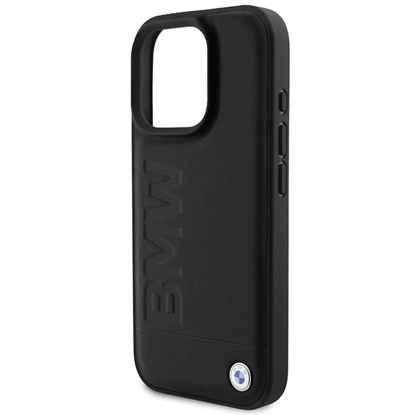 BMW Leather Hot Stamp iPhone 16 Pro Max Case - Black_5