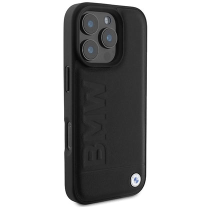 BMW Leather Hot Stamp MagSafe iPhone 16 Pro Case - Black_3