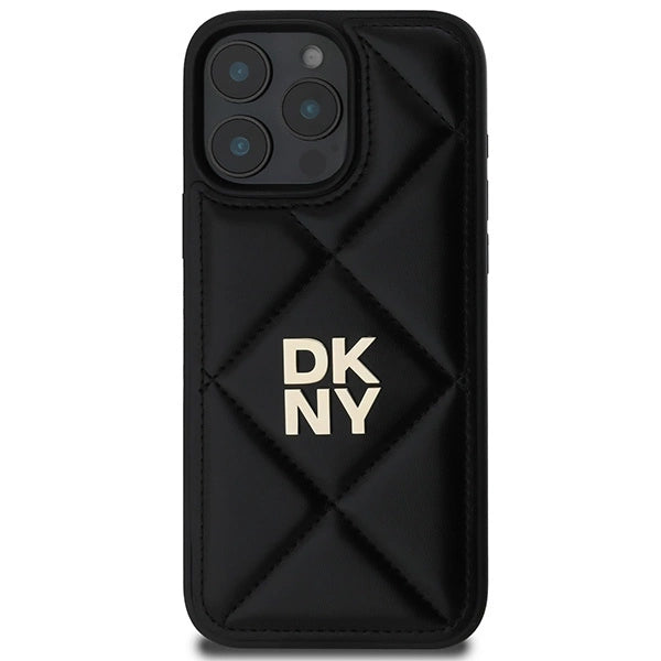 DKNY Quilted Stack Logo iPhone 16 Pro Case - Black_2