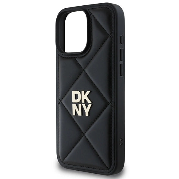 DKNY Quilted Stack Logo iPhone 16 Pro Case - Black_5