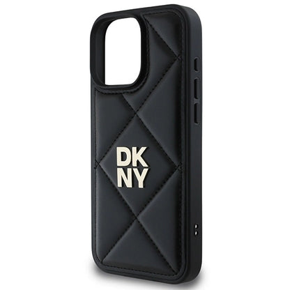 DKNY Quilted Stack Logo iPhone 16 Pro Case - Black_5