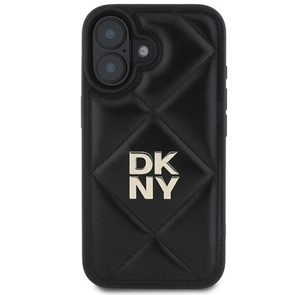 DKNY Quilted Stack Logo iPhone 16 Case - Black_2