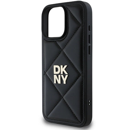 DKNY Quilted Stack Logo iPhone 16 Pro Max Case - Black_5