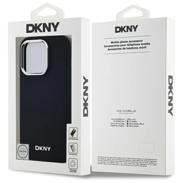 DKNY Plain Logo MagSafe iPhone 14 Pro Case - Black_7