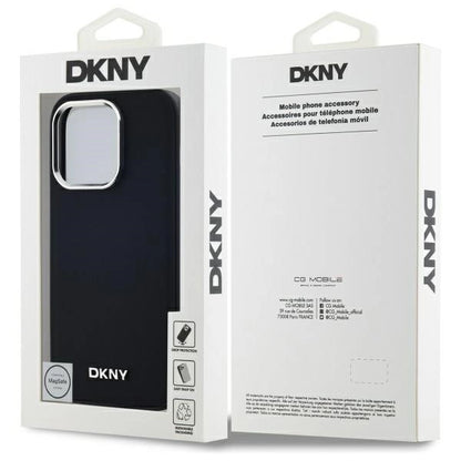 DKNY Plain Logo MagSafe iPhone 14 Pro Case - Black_7