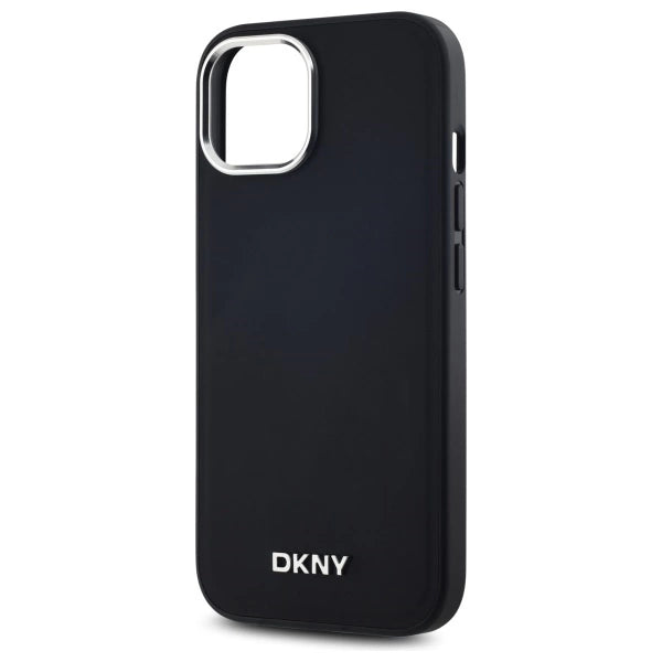 DKNY Plain Logo MagSafe iPhone 14 Case - Black_5