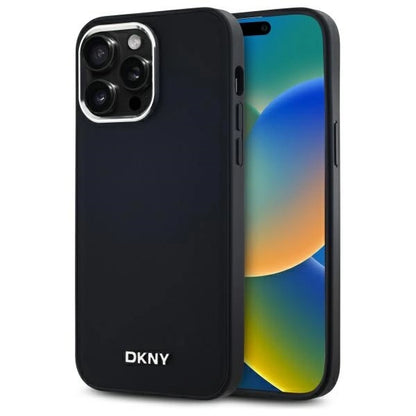 DKNY Plain Logo MagSafe iPhone 14 Pro Max Case - Black_0