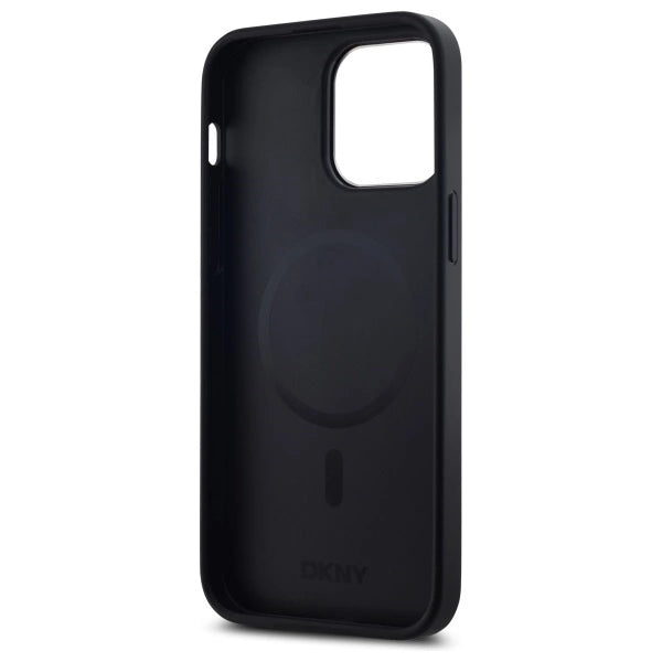 DKNY Plain Logo MagSafe iPhone 14 Pro Max Case - Black_6