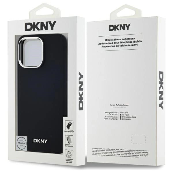 DKNY Plain Logo MagSafe iPhone 14 Pro Max Case - Black_7