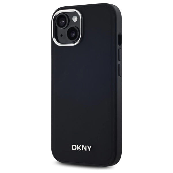 DKNY Plain Logo MagSafe iPhone 15 Case - Black_1