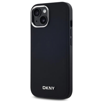 DKNY Plain Logo MagSafe iPhone 15 Case - Black_1