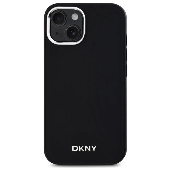 DKNY Plain Logo MagSafe iPhone 15 Case - Black_2