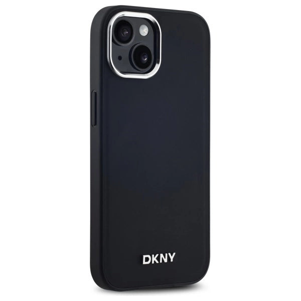 DKNY Plain Logo MagSafe iPhone 15 Case - Black_3