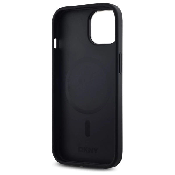 DKNY Plain Logo MagSafe iPhone 15 Case - Black_6